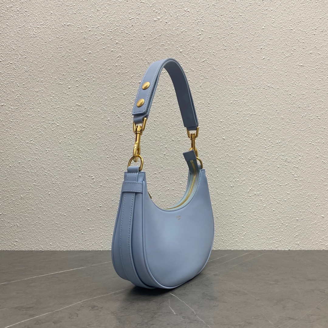 Celine Medium Ava Strap Bag In Smooth Calfskin Shoulder Bag Blue 196923